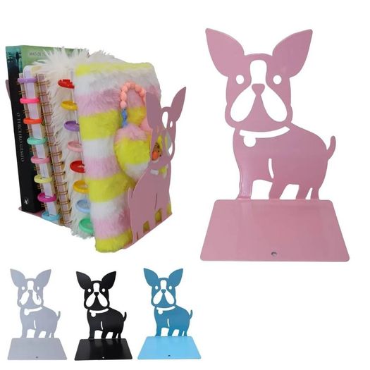 aparador-de-livros-dog-metal-1-par-diversas-cores aparador-de-livros-dog-metal-1-par-diversas-cores