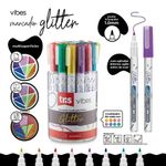 caneta marcador glitter vibes diversos modelos tris