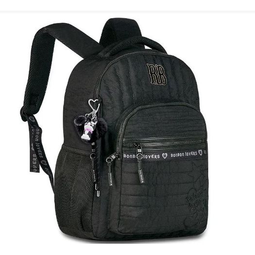 mochila com alça rebecca bonbon crinkle preto mochila com alça rebecca bonbon crinkle preto