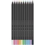 lápis de cor 12 cores supersoft pastel ecolápis
