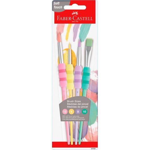 pincel soft touch pastel kit com 4 unidades pincel soft touch pastel kit com 4 unidades