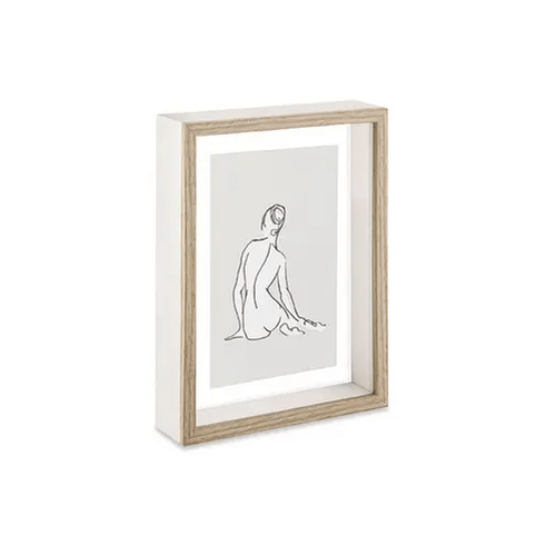 porta retrato 15x20 mdf e vidro bege