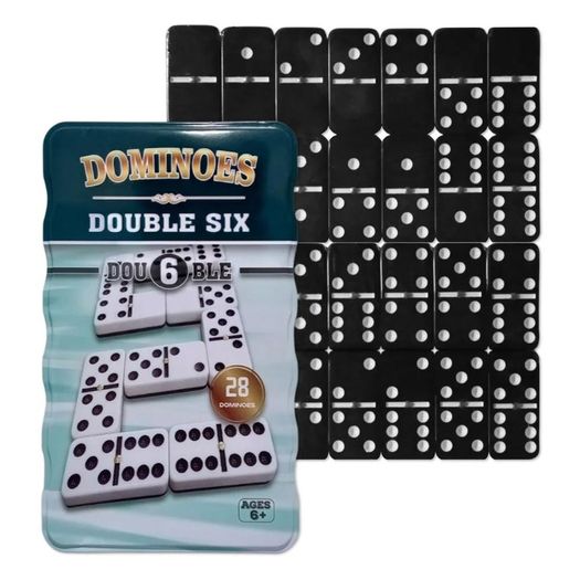 jogo de dominó 28 peças com estojo de metal jogo de dominó 28 peças com estojo de metal