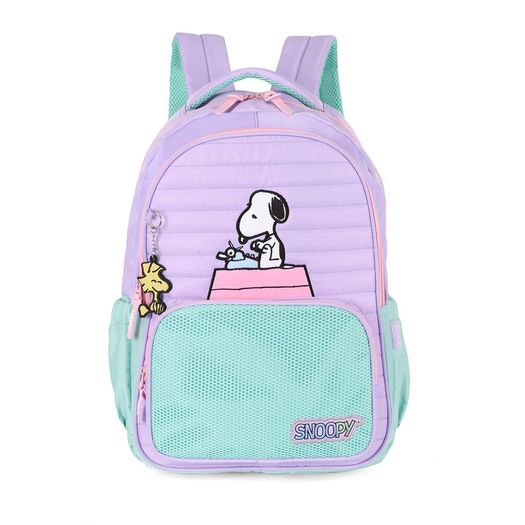 mochila com alça snoopy lilás mochila com alça snoopy lilás