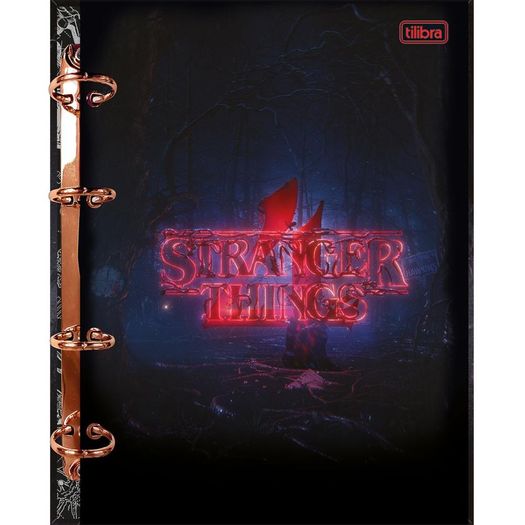 caderno fichário colegial stranger things 160 folhas caderno fichário colegial stranger things 160 folhas