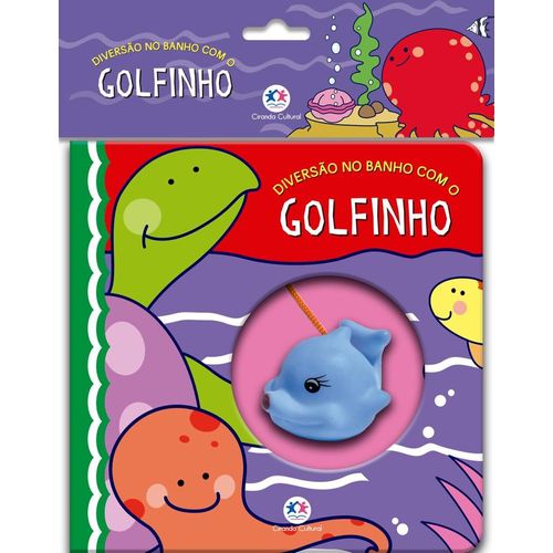 diversão no banho com o golfinho