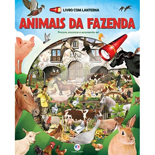 animais da fazenda - livro com lanterna