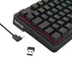 teclado mecanico ucal pro rgb preto switch brown (k673-rgb-pro) - redragon