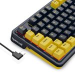 teclado mecanico elf rgb preto e amarelo switch melt gold (k649py-rgb pt) - redragon