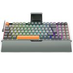 teclado mecanico olaf preto e cinza rgb switch marrom (k648gg-rgb - pt-brown) - redragon