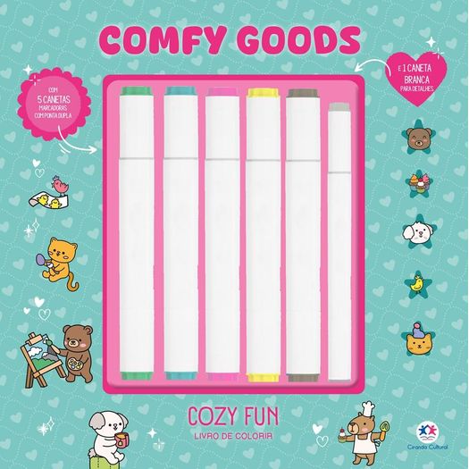 cozy fun - livro de colorir com marcadores cozy fun - livro de colorir com marcadores