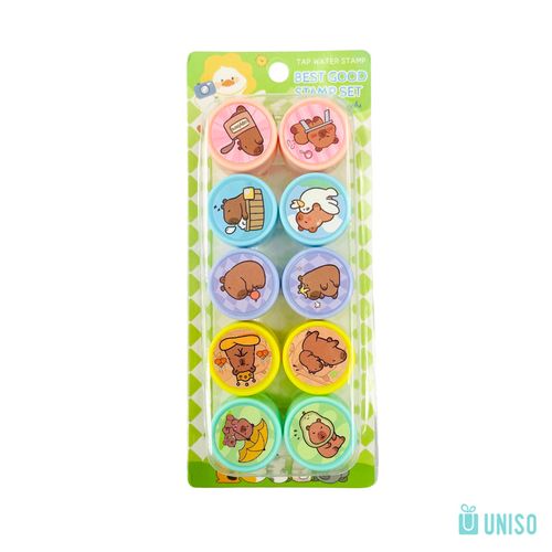 kit carimbo capy 10 unidades