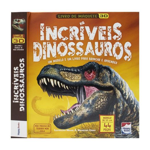 livro de maquete 3d - incríveis dinossauros livro de maquete 3d - incríveis dinossauros