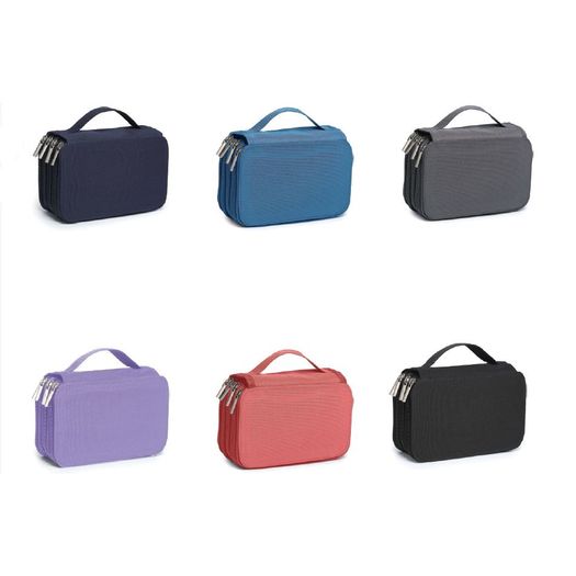 estojo box com alça 4 zípers bak pak diversas cores estojo box com alça 4 zípers bak pak diversas cores