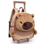 mochila com rodinha infantil pelúcia capivara pets