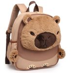 mochila com alça pelúcia capivara pets