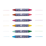 giz de cera bicolor jumbo 6 unidades 12 cores hello kitty