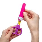 tesoura escolar com capa hello kitty