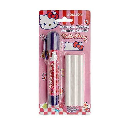 borracha retrátil hello kitty com refil