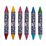 giz de cera bicolor jumbo 6 unidades 12 cores hello kitty