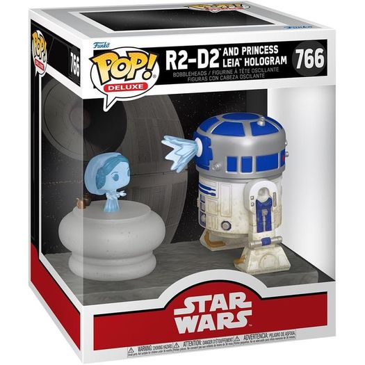 star wars - r2-d2 and princess leia hologram (766) - funko star wars - r2-d2 and princess leia hologram (766) - funko