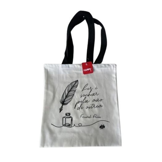 sacola tecido ecobag ler é sonhar pela mão de outrem