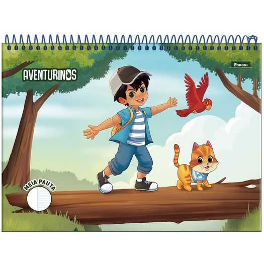 caderno meia pauta 40 folhas capa dura espiral alto aventurinos caderno meia pauta 40 folhas capa dura espiral alto aventurinos