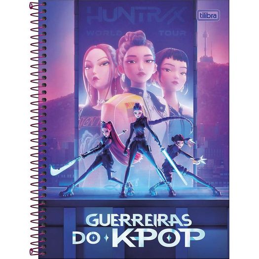 caderno universitário 20x1 320 folhas capa dura guerreiras do k-pop caderno universitário 20x1 320 folhas capa dura guerreiras do k-pop