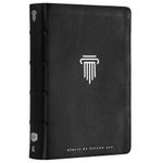 bíblia de estudo acf - capa preta couro