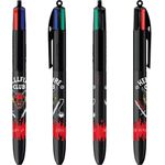 caneta esferográfica 4 cores 1.0mm stranger things hellfire club