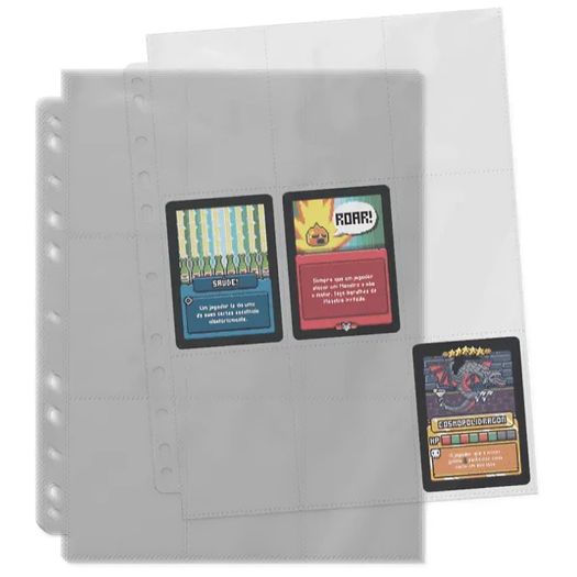 refil para álbum - cards 9pocket (kit 10 page) standard - buró refil para álbum - cards 9pocket (kit 10 page) standard - buró