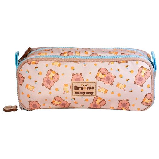 estojo duplo capivara brownie