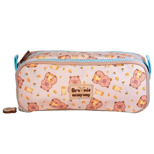 estojo duplo capivara brownie estojo duplo capivara brownie