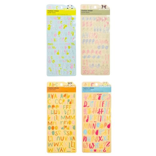 adesivo decorativo alfabeto letra cursiva diversos modelos