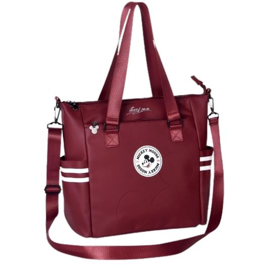 bolsa com alça totebag mickey vinho g bolsa com alça totebag mickey vinho g