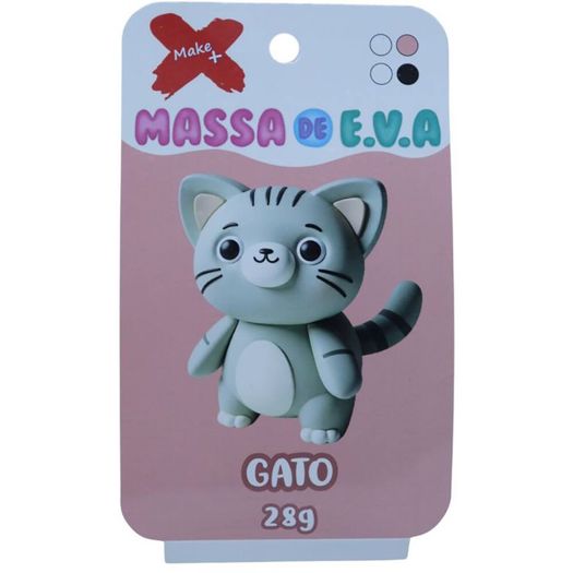 massa para modelar eva 28g 4 cores gato