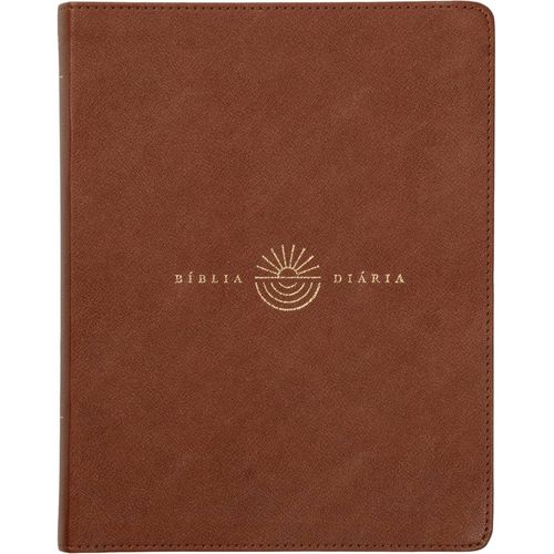 bíblia diária nvi capa marrom - couro-soft