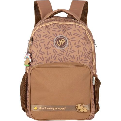 mochila com alça capivara marrom