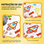 caneta magic puffy popcorn 3d kit 6 cores