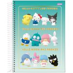 caderno universitário 10x1 hello kitty e amigos bubble