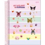 caderno univeristário 1x1 my melody e kuromi