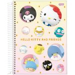 caderno universitário 10x1 hello kitty e amigos bubble