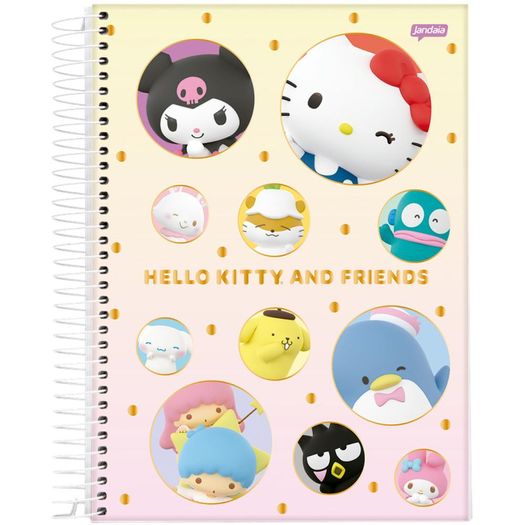 caderno universitário 10x1 hello kitty e amigos bubble caderno universitário 10x1 hello kitty e amigos bubble