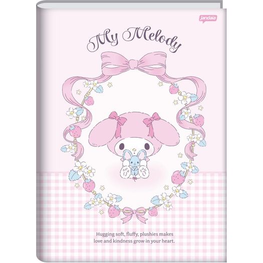 caderno linguagem brochura 80 folhas capa dura my melody caderno linguagem brochura 80 folhas capa dura my melody