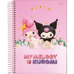 caderno universitário 10x1 my melody e kuromi