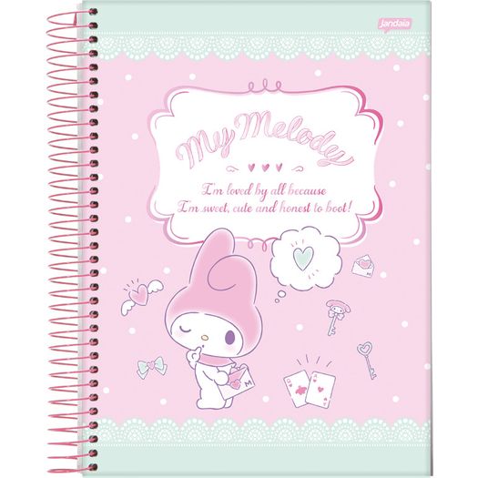 caderno universitário 1x1 my melody caderno universitário 1x1 my melody