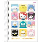 caderno universitário 10x1 hello kitty e amigos bubble
