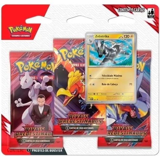 pokémon escarlate e violeta 10 - blister triplo - rivais predestinados pokémon escarlate e violeta 10 - blister triplo - rivais predestinados