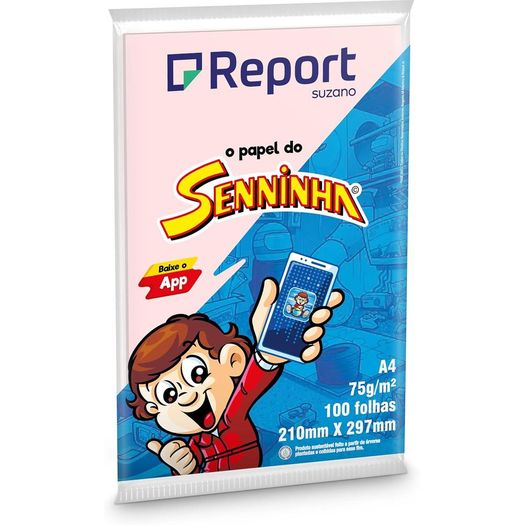 papel sulfite report senninha rosa 75g a4 100 folhas papel sulfite report senninha rosa 75g a4 100 folhas