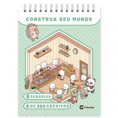construa seu mundo - livro de cenários com adesivos